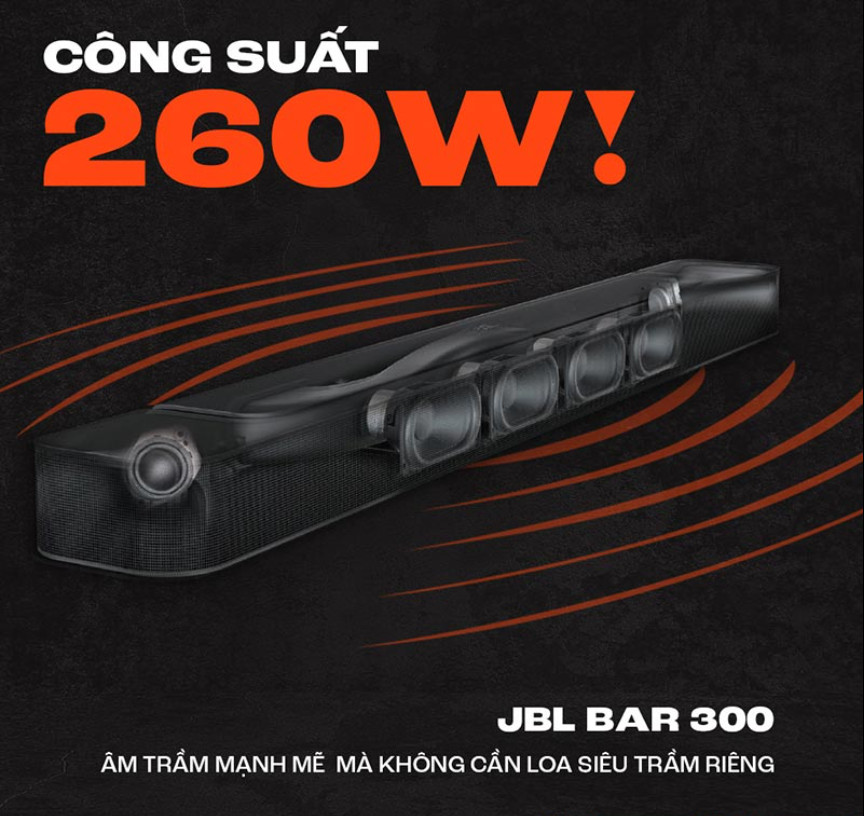 Loa thanh soundbar JBL Bar 300