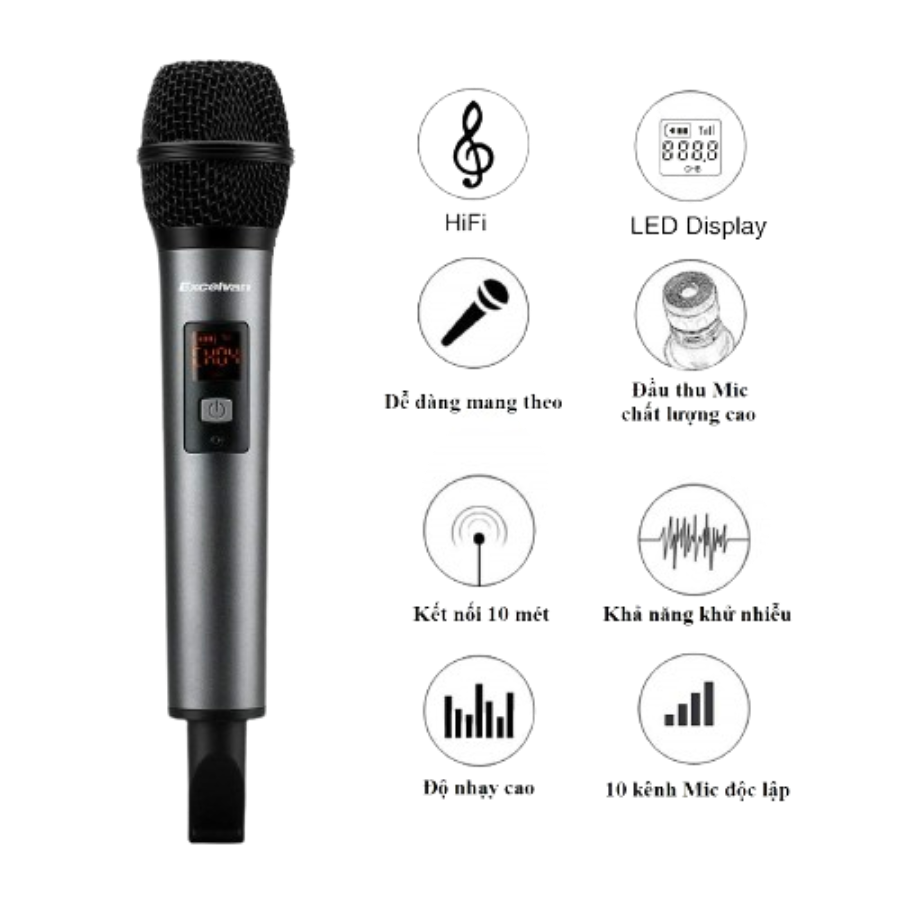 Micro không dây Excelvan K18V